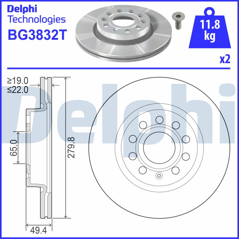 Brake Disc (BG3832T)