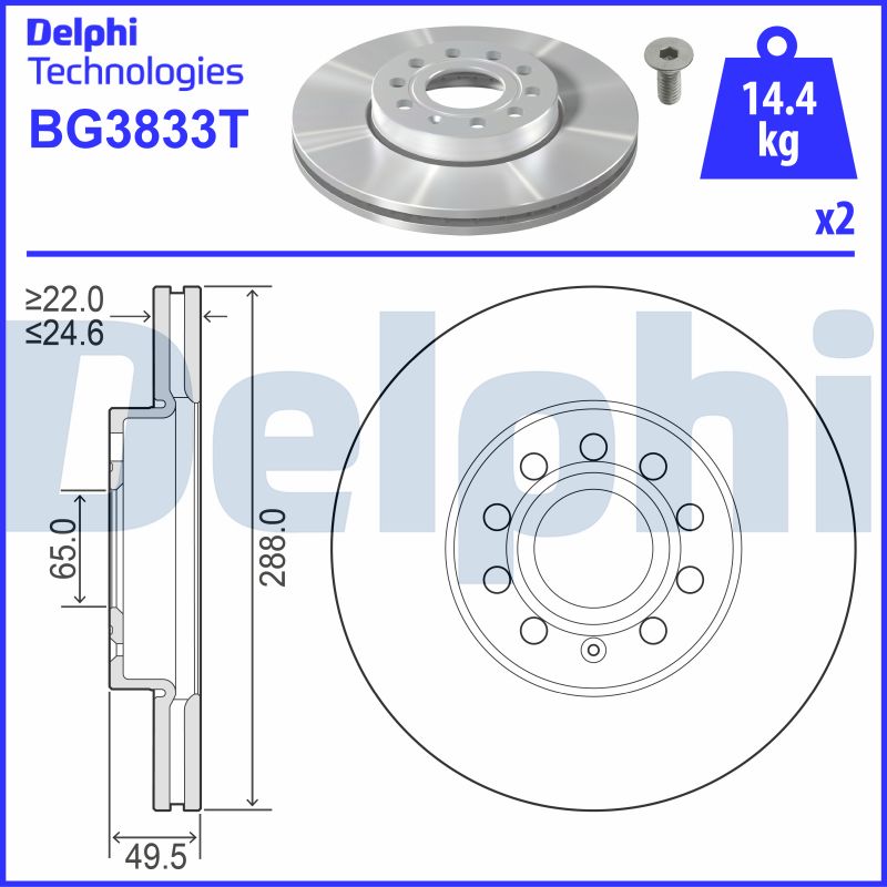 Brake Disc (BG3833T)