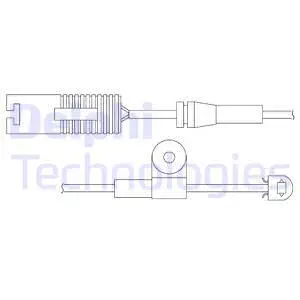 Warning Contact, brake pad wear (LZ0140)