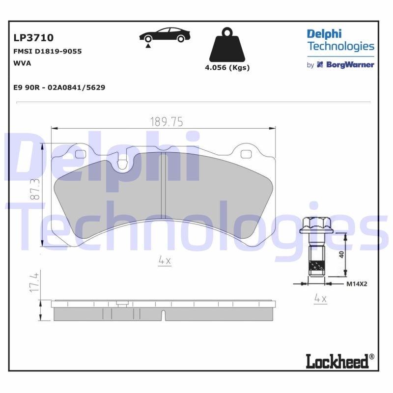 Brake Pad Set, disc brake (LP3710)