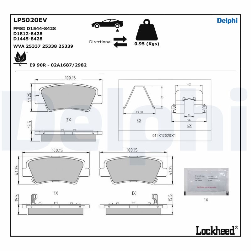 Brake Pad Set, disc brake (LP5020EV)