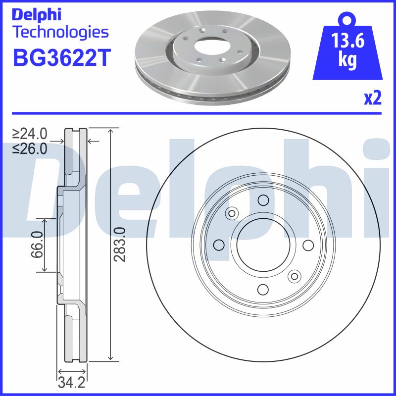 Brake Disc (BG3622T)