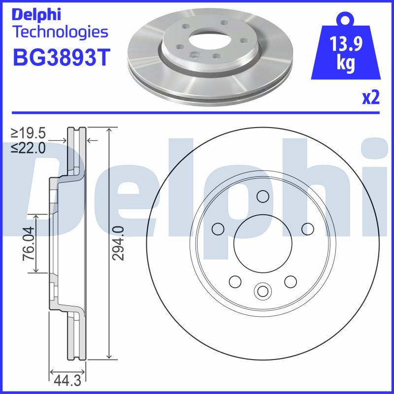 Brake Disc (BG3893T)