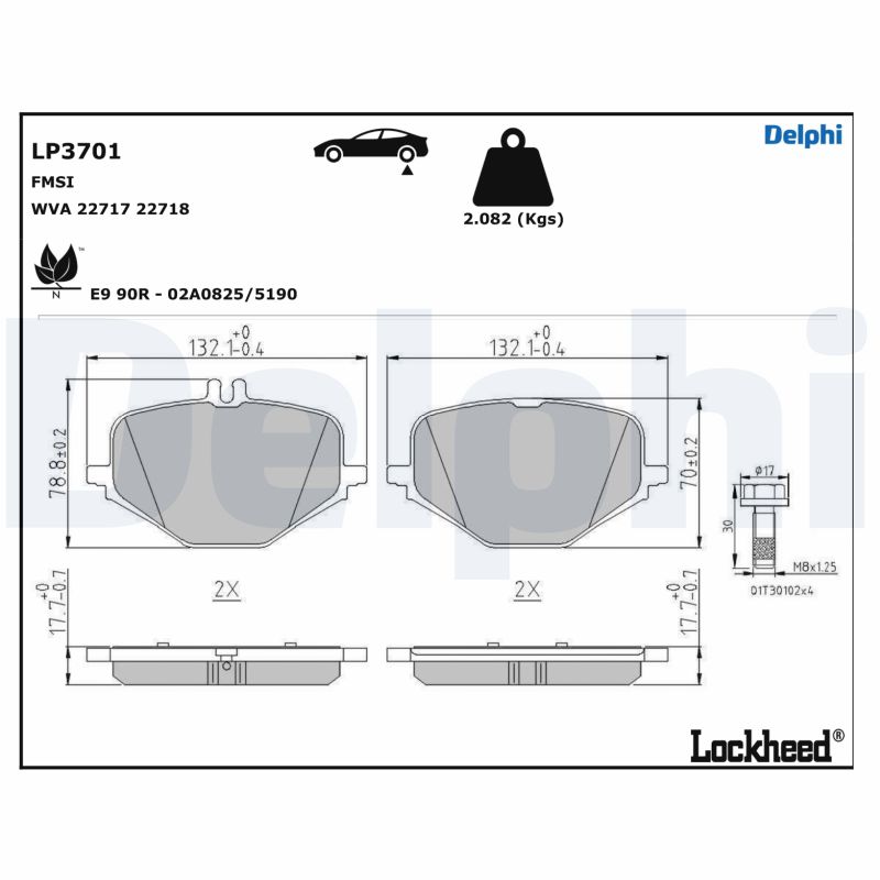 Brake Pad Set, disc brake (LP3701)