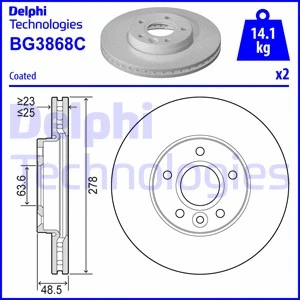 Brake Disc (BG3868C-18B1)