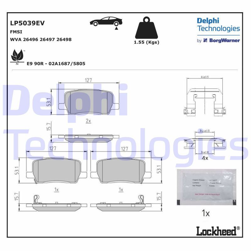 Brake Pad Set, disc brake (LP5039EV)