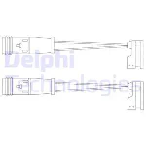 Warning Contact, brake pad wear (LZ0185)