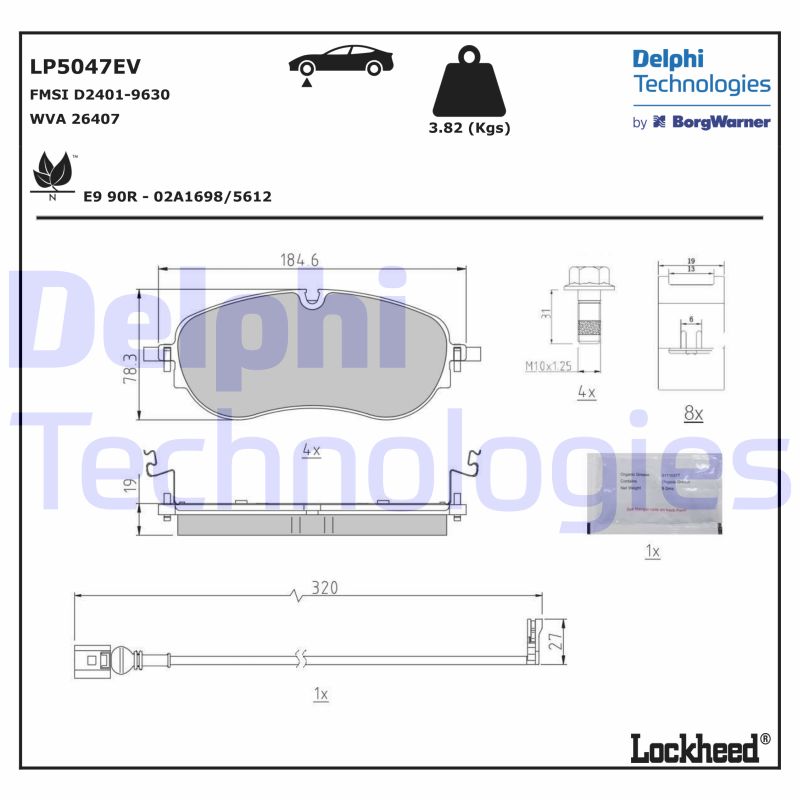 Brake Pad Set, disc brake (LP5047EV)