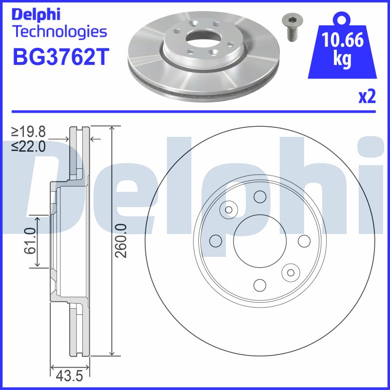 Brake Disc (BG3762T)