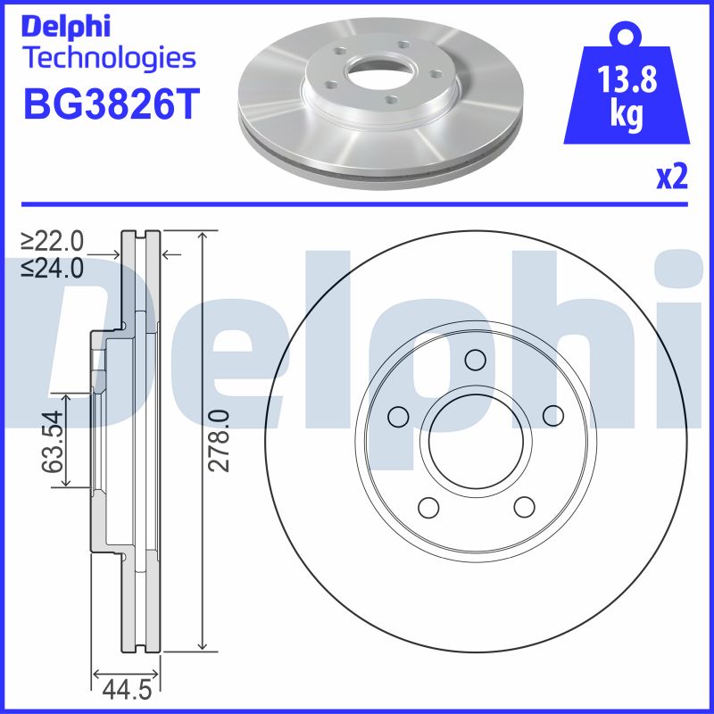Brake Disc (BG3826T)