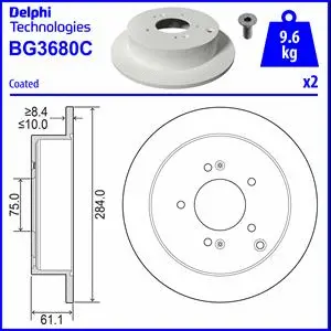 Brake Disc (BG3680C)