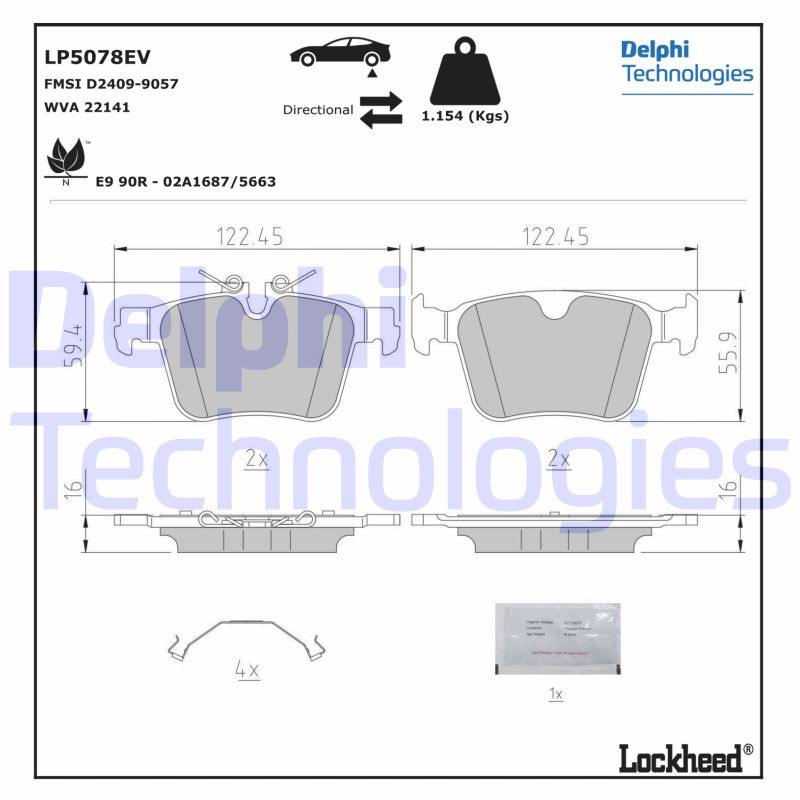 Brake Pad Set, disc brake (LP5078EV)