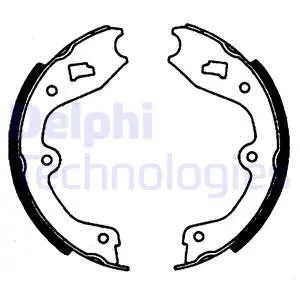 Brake Shoe Set, parking brake (LS1374)