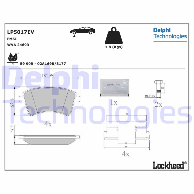 Brake Pad Set, disc brake (LP5017EV)