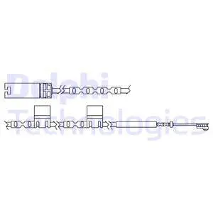 Warning Contact, brake pad wear (LZ0242)