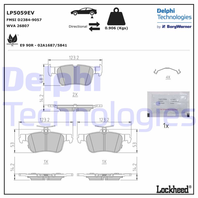 Brake Pad Set, disc brake (LP5059EV)