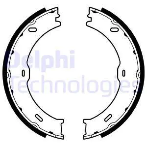 Brake Shoe Set, parking brake (LS2018)