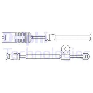 Warning Contact, brake pad wear (LZ0158)