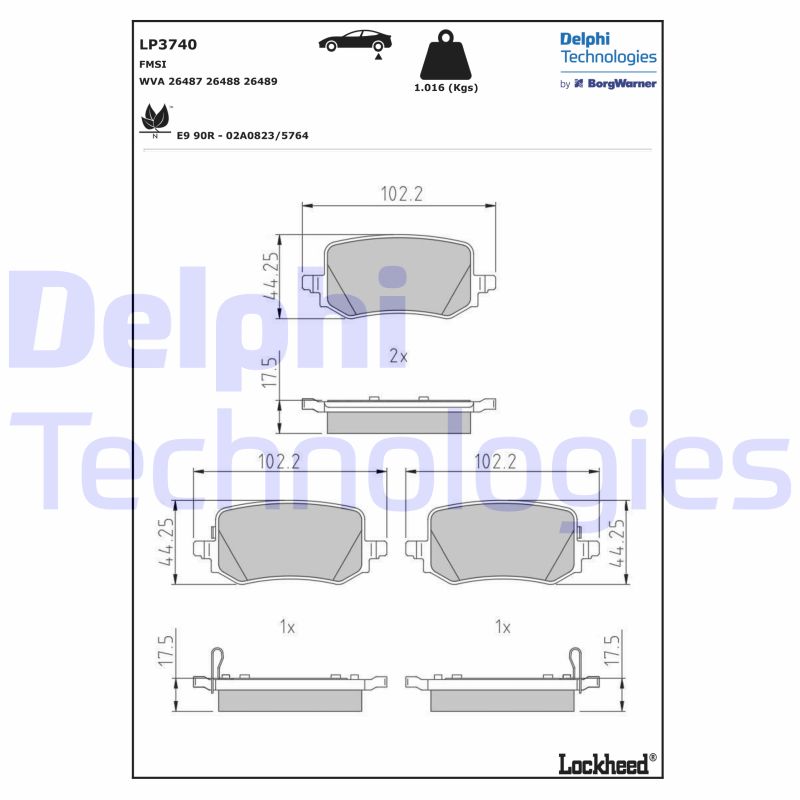 Brake Pad Set, disc brake (LP3740)