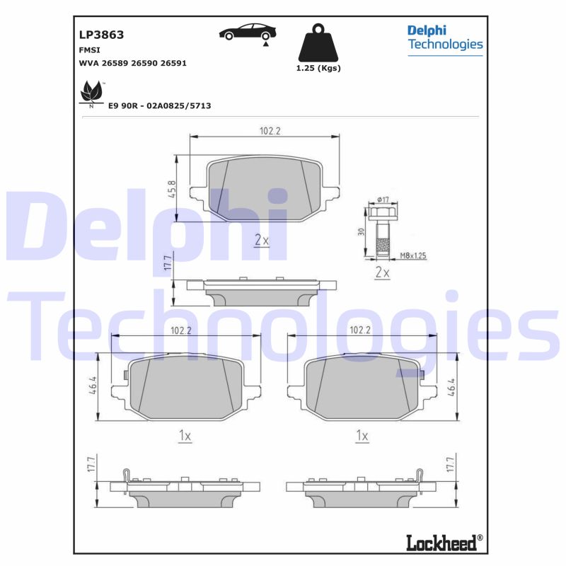 Brake Pad Set, disc brake (LP3863)