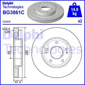 Brake Disc (BG3861C)