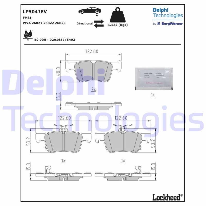 Brake Pad Set, disc brake (LP5041EV)