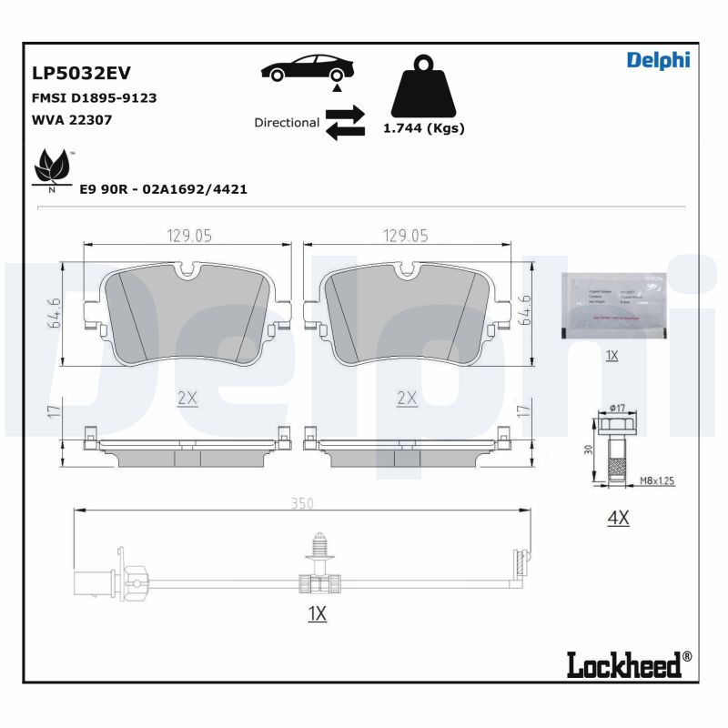 Brake Pad Set, disc brake (LP5032EV)