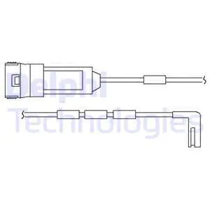 Warning Contact, brake pad wear (LZ0125)