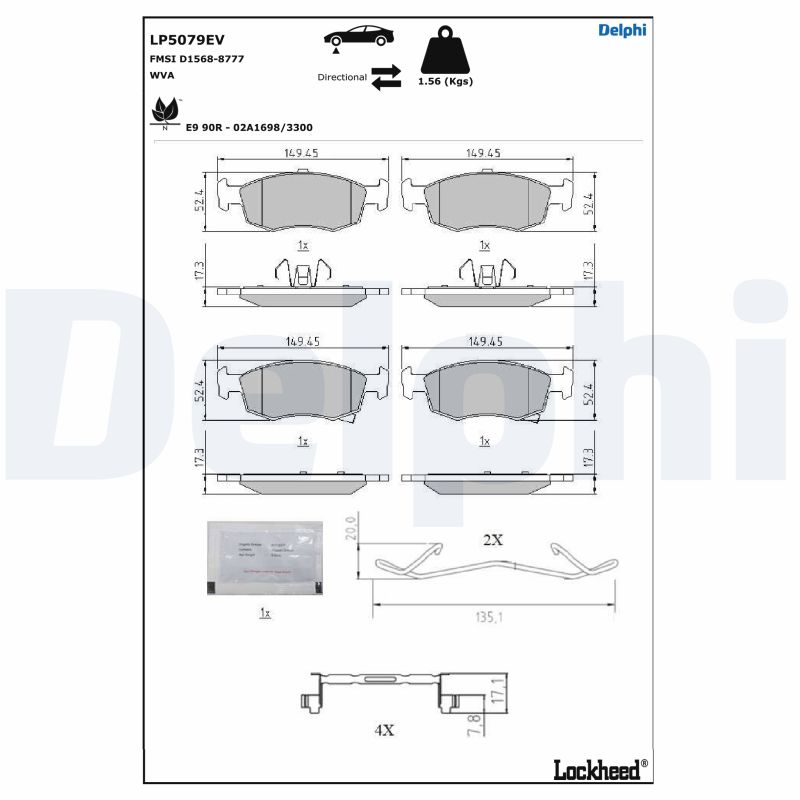Brake Pad Set, disc brake (LP5079EV)