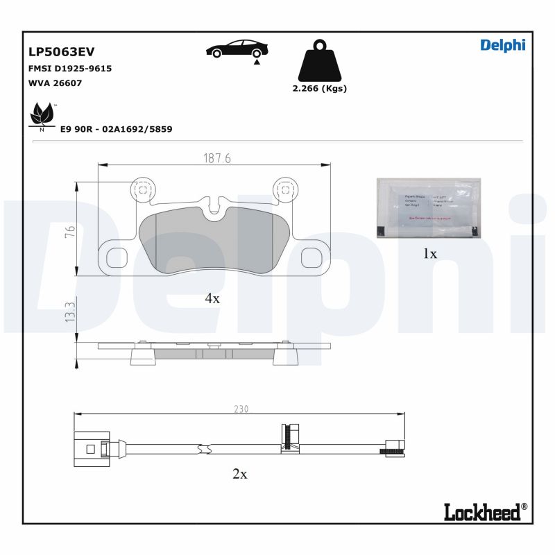 Brake Pad Set, disc brake (LP5063EV)