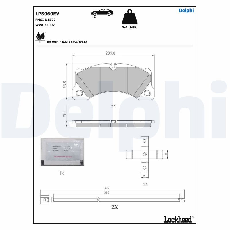 Brake Pad Set, disc brake (LP5060EV)