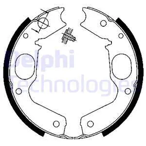Brake Shoe Set, parking brake (LS1898)