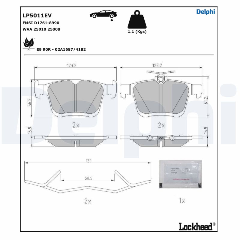Brake Pad Set, disc brake (LP5011EV)