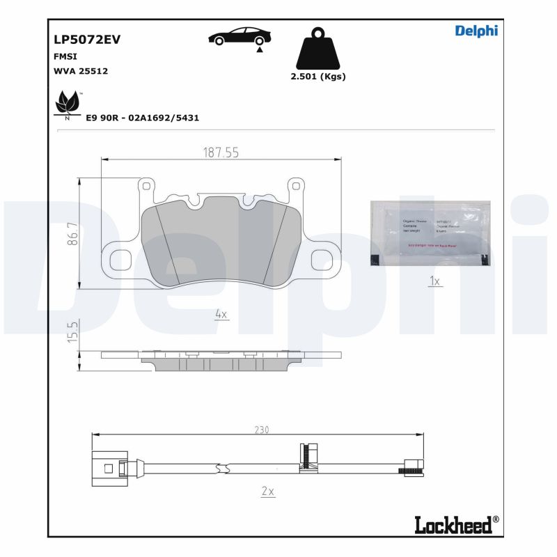 Brake Pad Set, disc brake (LP5072EV)