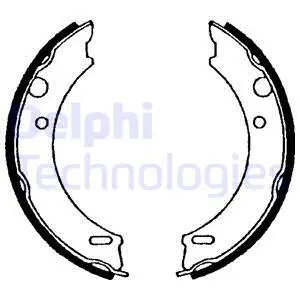 Brake Shoe Set, parking brake (LS1657)