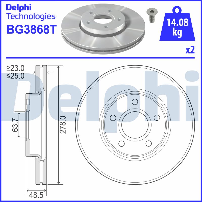 Brake Disc (BG3868T)