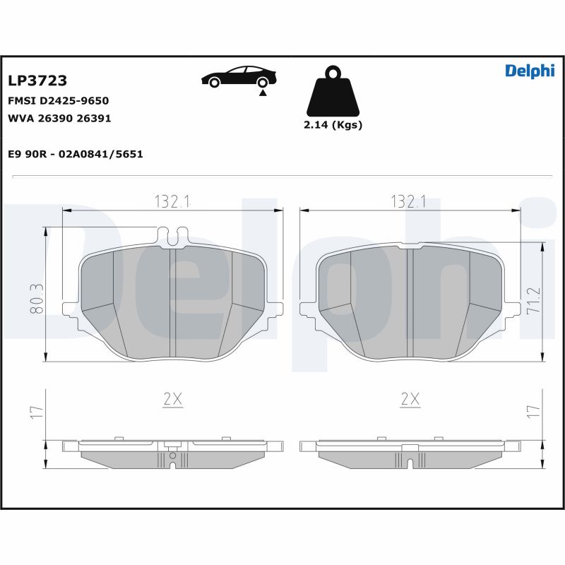 Brake Pad Set, disc brake (LP3723)