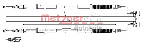 Cable Pull, parking brake (11.5772)