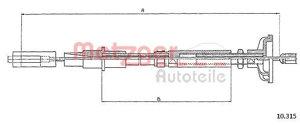 Cable Pull, clutch control (10.315)