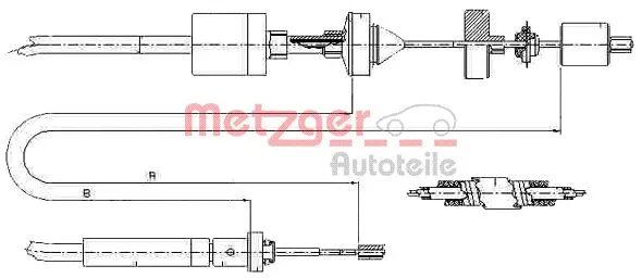 Cable Pull, clutch control (10.2973)