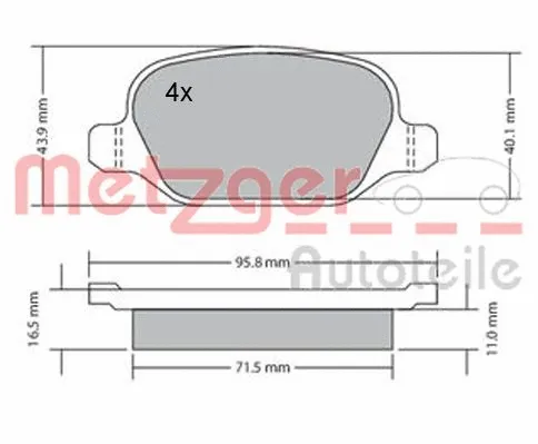 Brake Pad Set, disc brake (1170141)