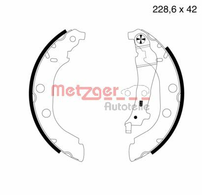 Brake Shoe Set (MG 631)