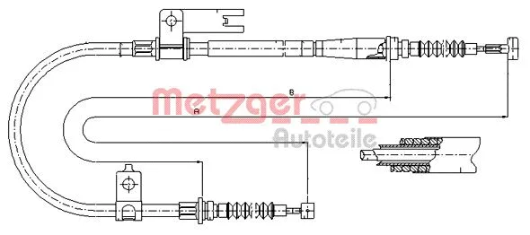 Cable Pull, parking brake (17.0596)