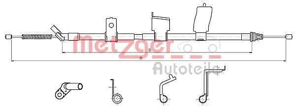 Cable Pull, parking brake (17.0329)