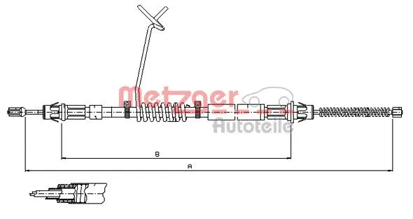 Cable Pull, parking brake (11.5579)
