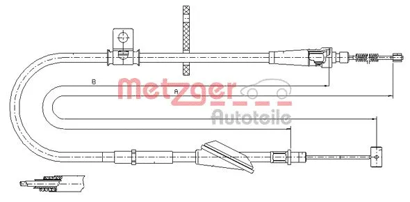 Cable Pull, parking brake (11.5745)