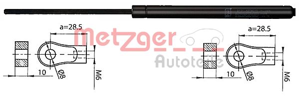 Gas Spring, bonnet (2110405)