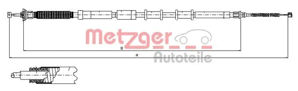 Cable Pull, parking brake (12.0719)