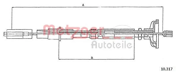 Cable Pull, clutch control (10.317)