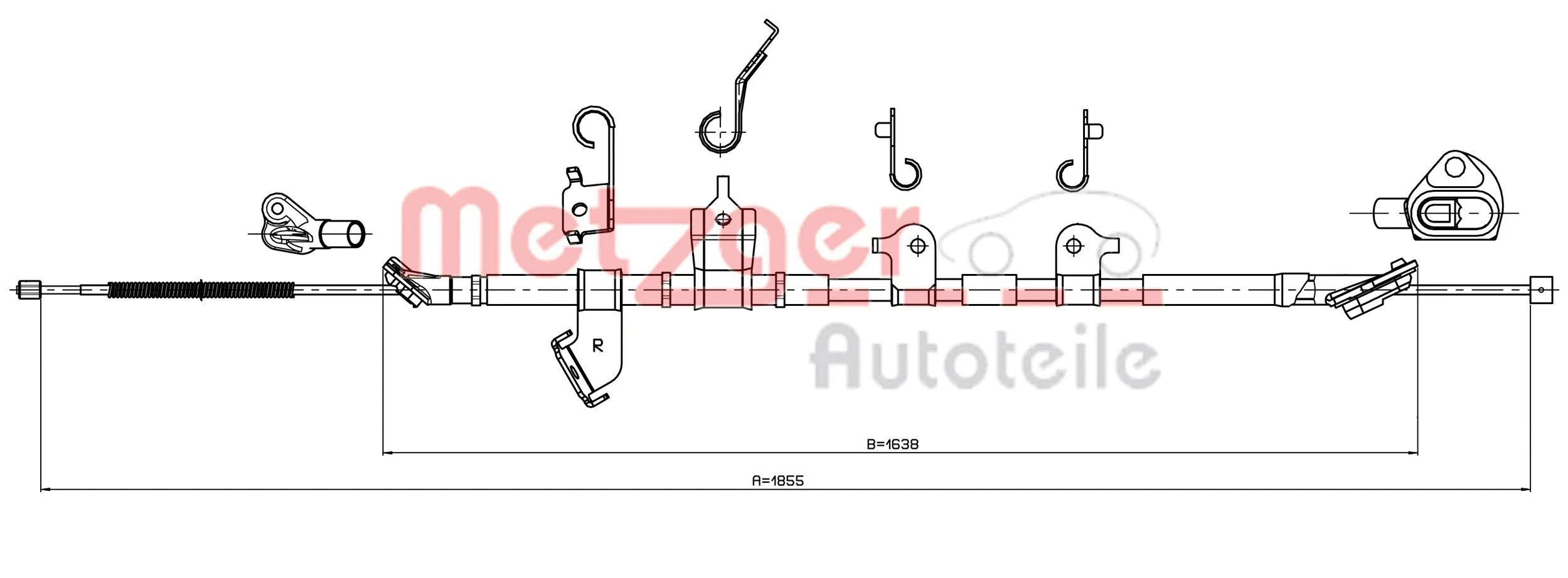 Cable Pull, parking brake (17.1570)